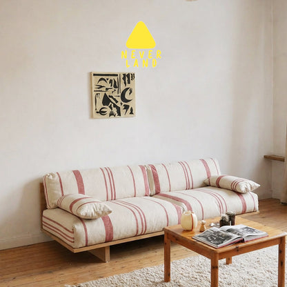 [NEVERLAND Authentic] Original Design Simple Modern Detachable Washable Natural Wood White Oak Sofa NORA