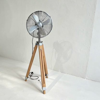 Vintage metal electric fan tripod home quiet standing fan air circulation fan nostalgic head shaker fan