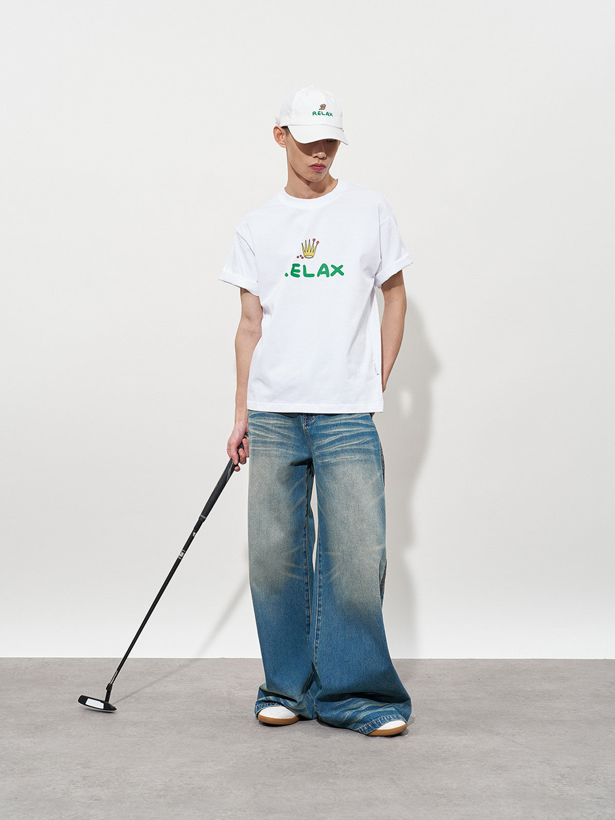 Men and Kuang FMACM lightheartedly parody tennis ball print T-shirt