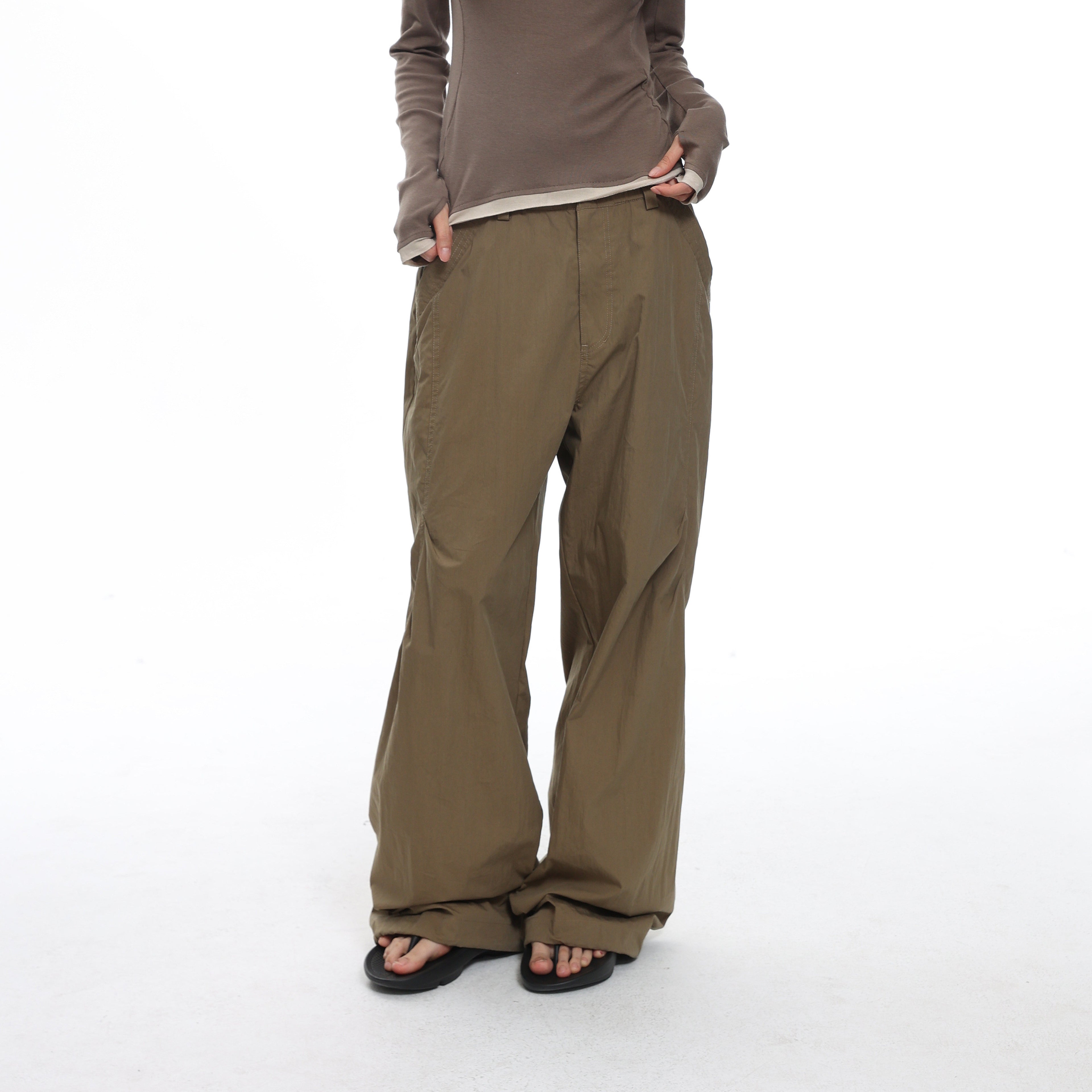RoaringWild A Arch Black Loose Outdoor Paratrooper Pants American Cargo Pants Men's Pants