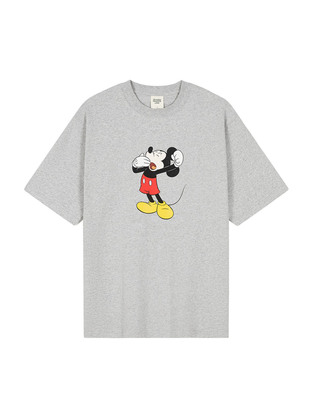 Monday Sleeping Club & DISNEY collaboration collection "Sleepy Mickey" printed short-sleeve T-shirt