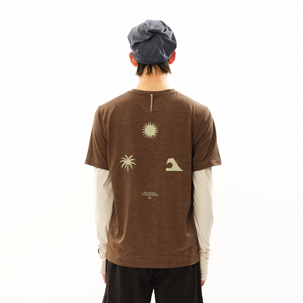 SOC Yiri Tongtu Series 7A Antibacterial Quick-Dry T-shirt Crew Neck Back Print Top Lightweight Sports Short Sleeve Men's Clothing