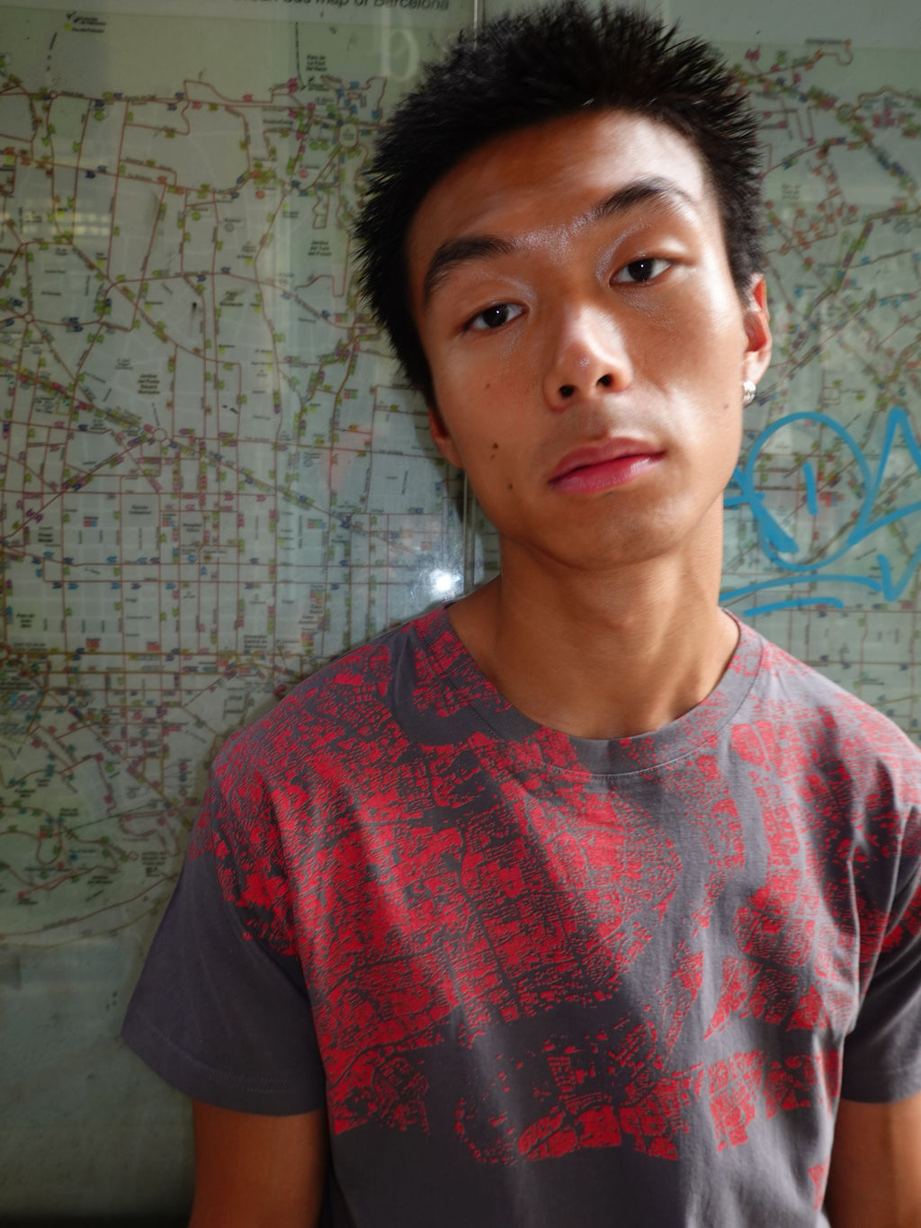 Yan L. Map short-sleeve tee