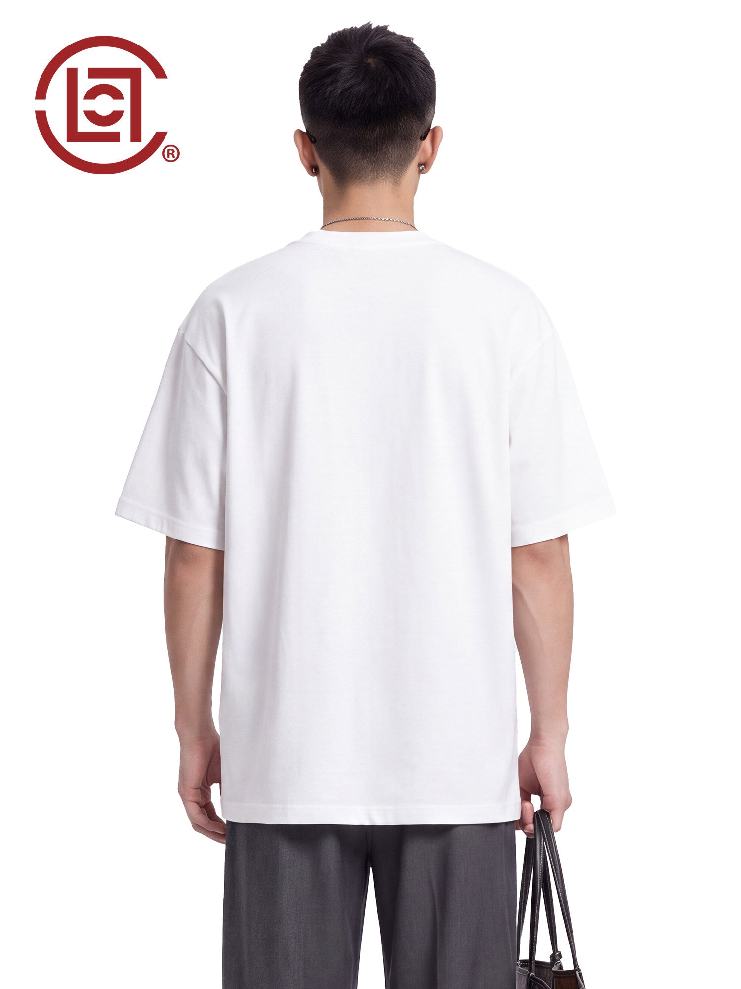 CLOTTEE by CLOT, Chinese-style compass print loose short-sleeve T-shirt, unisex summer cooling pure cotton top K