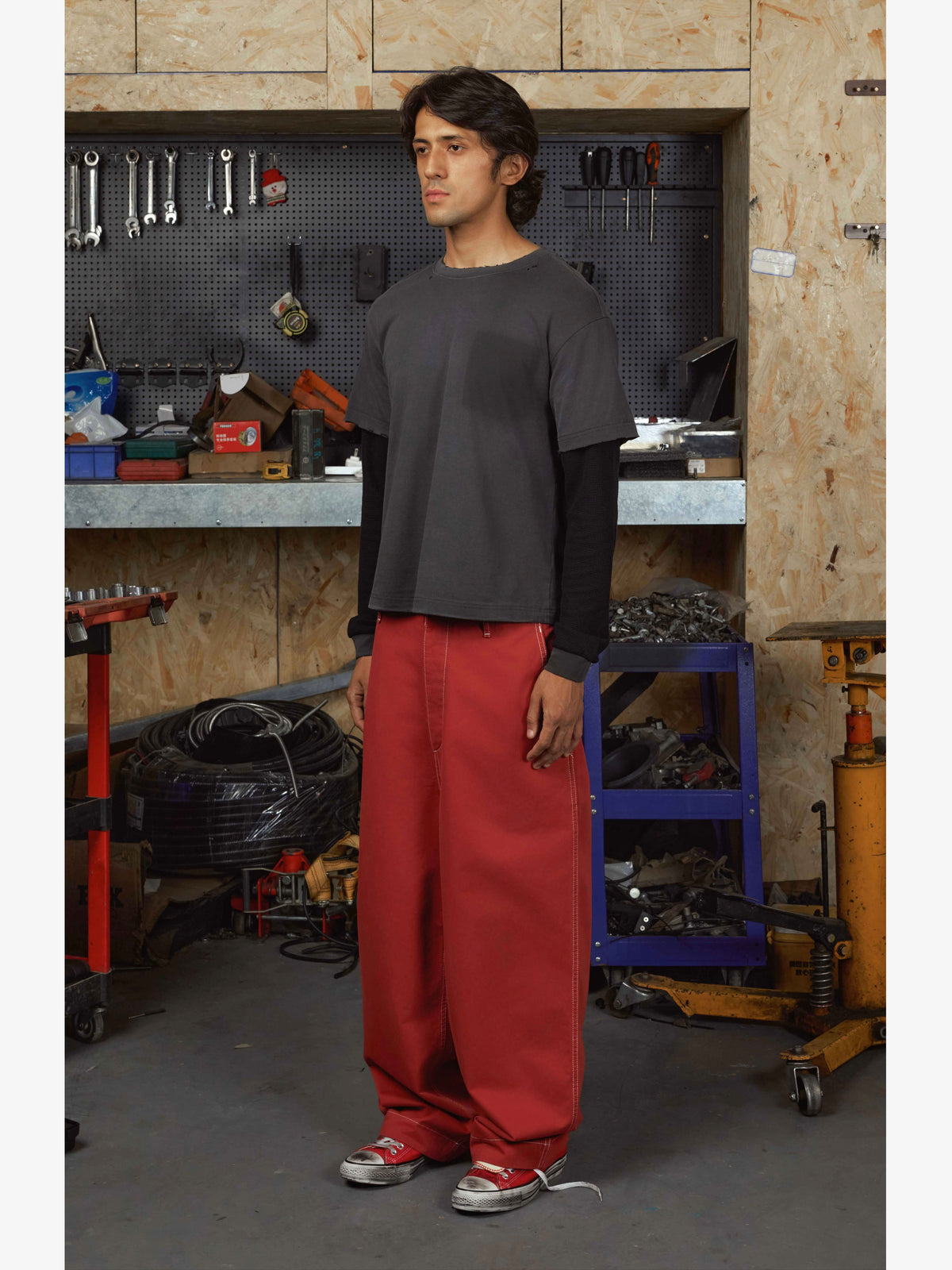 NATIVE MODE* Ruby Bright Line Sergeant Trouser Trouser Pants RUBY MILITARY TROUSER