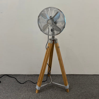 Vintage metal electric fan tripod home quiet standing fan air circulation fan nostalgic head shaker fan