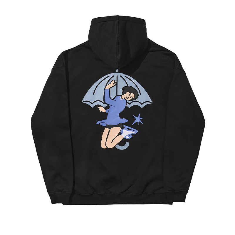[France] HELAS 25WIN SCATING HOODIE ice skating-themed umbrella logo hoodie