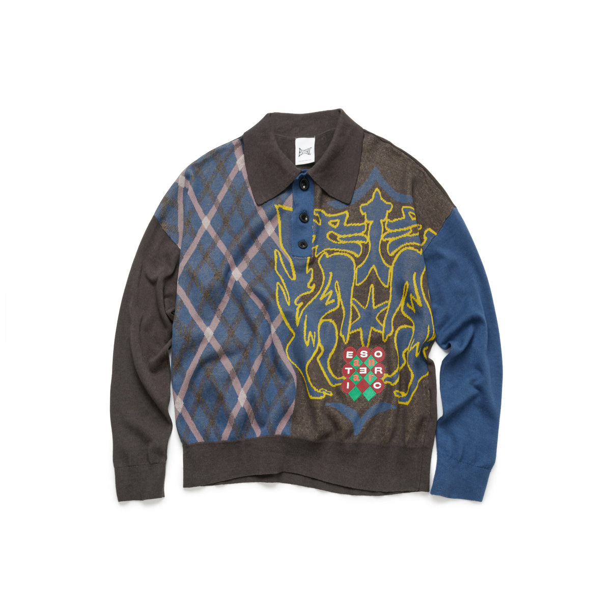 ESOTERIC X ANAR BADGE KNIT POLO CREST KNIT POLO