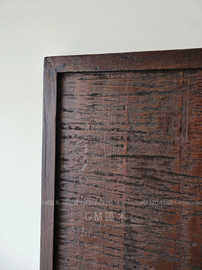 Wabi-sabi screen partition Chinese solid wood mobile folding background wall designer B&B furniture tea room into the hotel