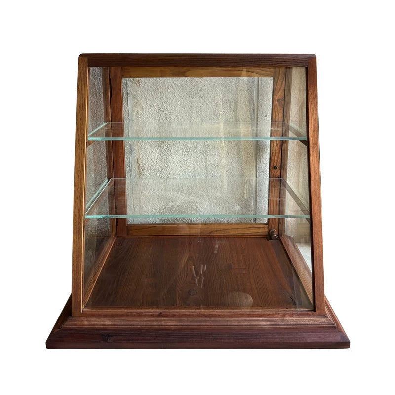 Vintage-style glass display cabinets