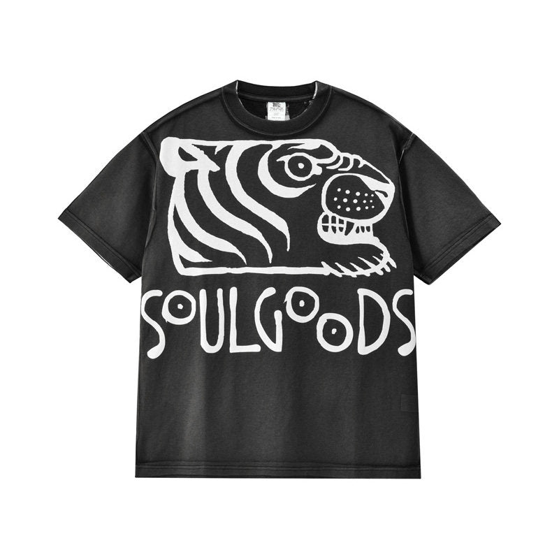 SOULGOODS AOP TIGO Big Tiger Head Print T-Shirt