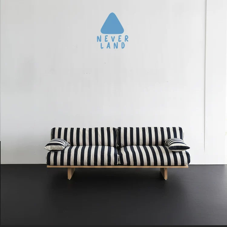 [NEVERLAND Authentic] Original Design Removable Washable Natural Wood White Oak Sofa NORA Wide Stripe Edition