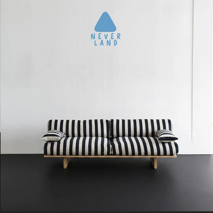 [NEVERLAND Authentic] Original Design Removable Washable Natural Wood White Oak Sofa NORA Wide Stripe Edition