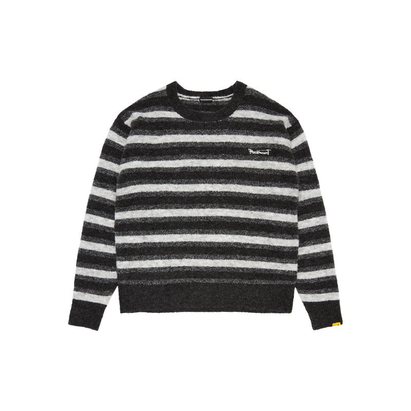 Randomevent Spring Contrasting Striped Sweater Couple Knit Top Slouchy