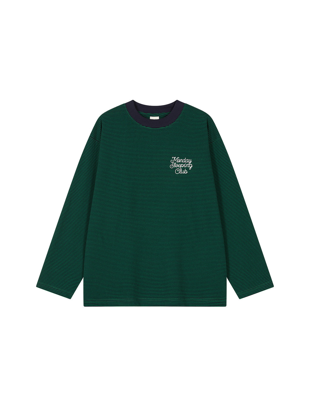 MondaySleepinClub & DISNEY collaboration series "Companion to Dream" printed striped long-sleeved T-shirt