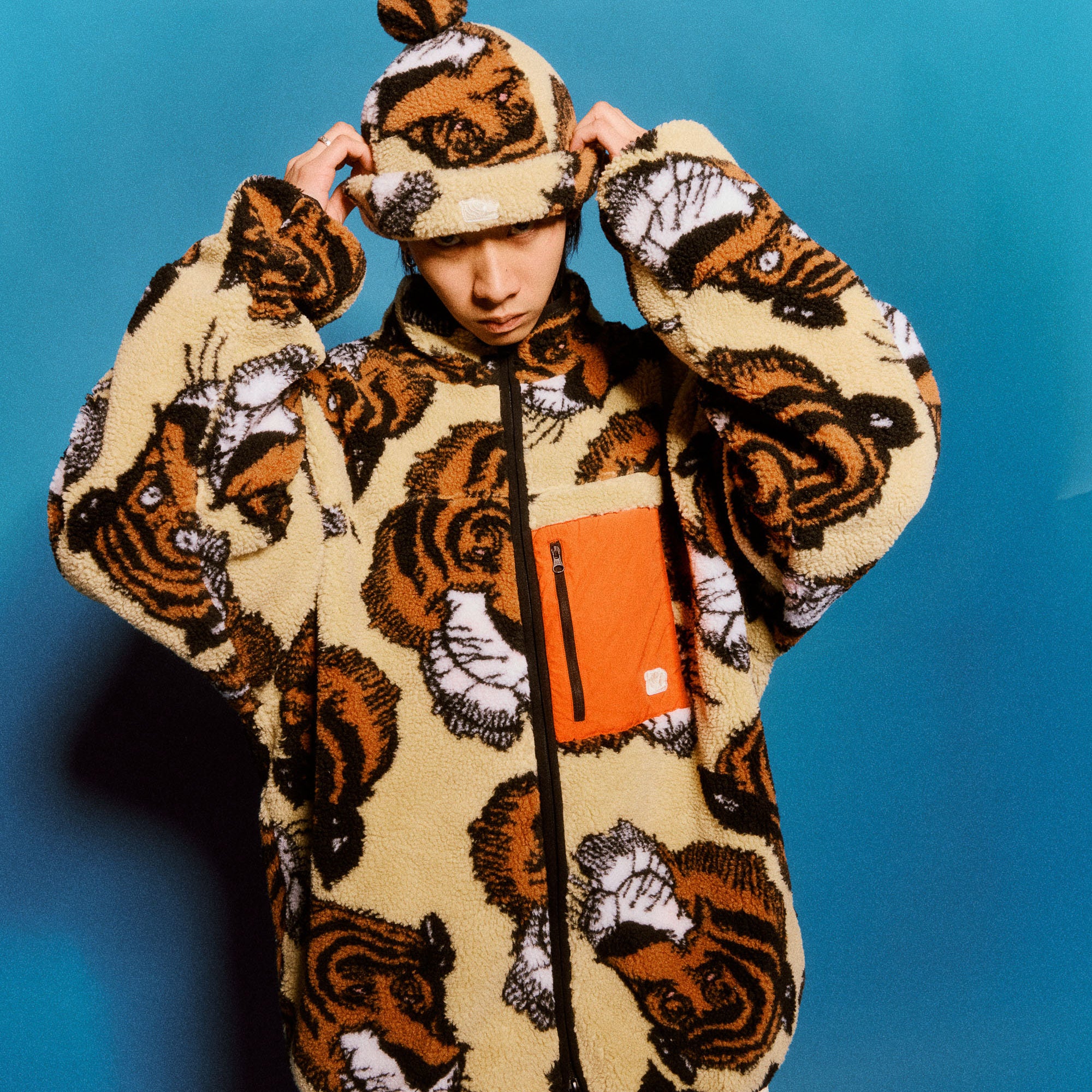 SOULGOODS Soul Tiger Official Full Tiger Head Polar Fleece Jacket Warm Daily Autumn and Winter New Product 25FW