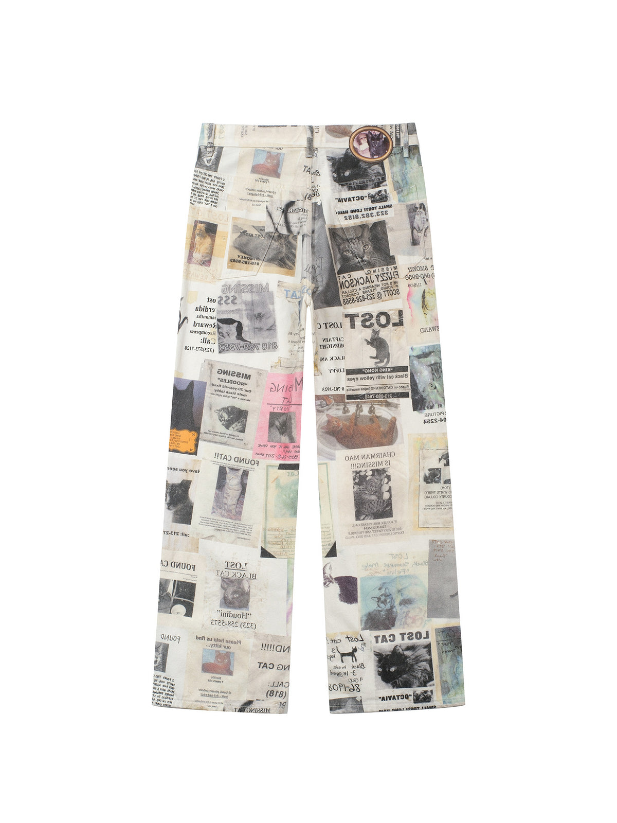 SONGAADON 26FW LOST CAT digital print jeans