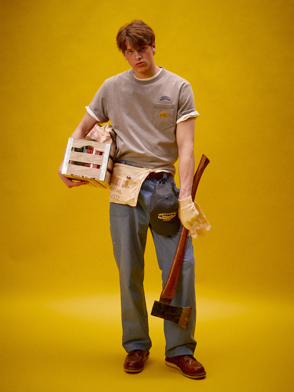 "Workwear" Washed T-shrit