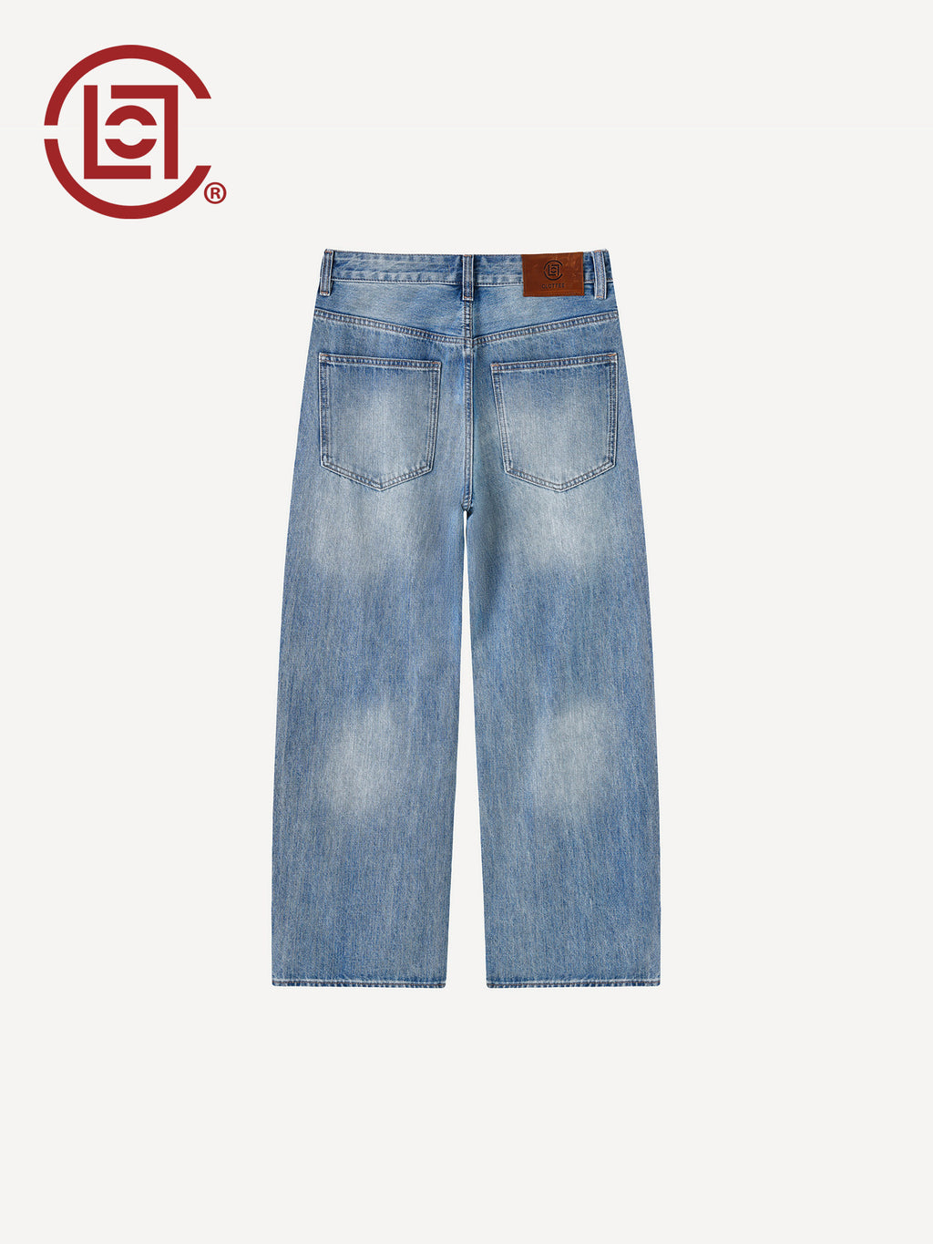 CLOTTEE by CLOT Street Ink Splash Wide-Leg Jeans for Men, New Autumn Trendy Loose Straight-Leg Long Pants K