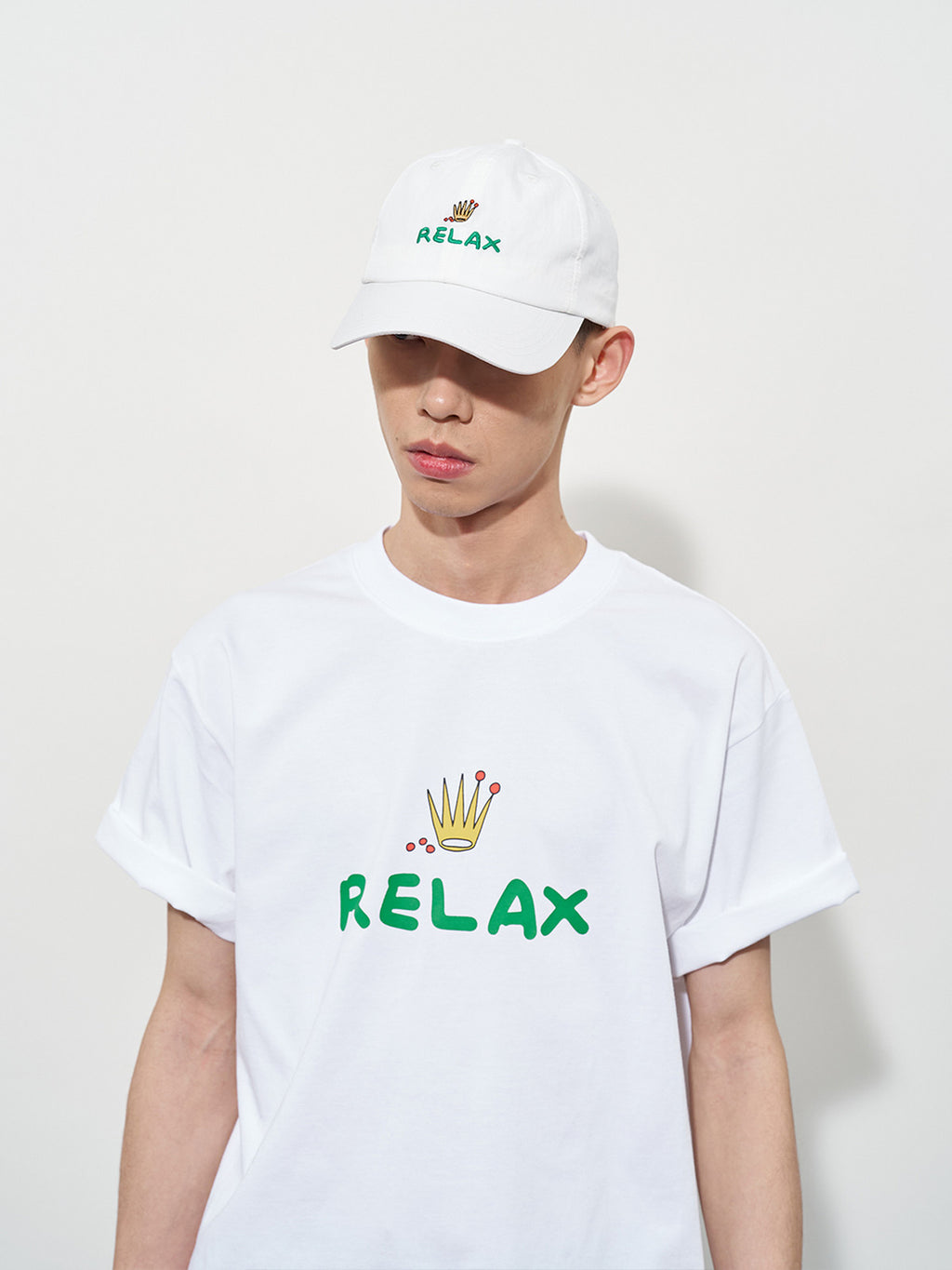 Men and Kuang FMACM lightheartedly parody tennis ball print T-shirt
