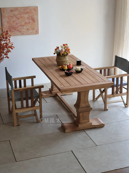 Solid wood director's chair, foldable canvas outdoor courtyard leisure chair, backrest chair, portable camping teak