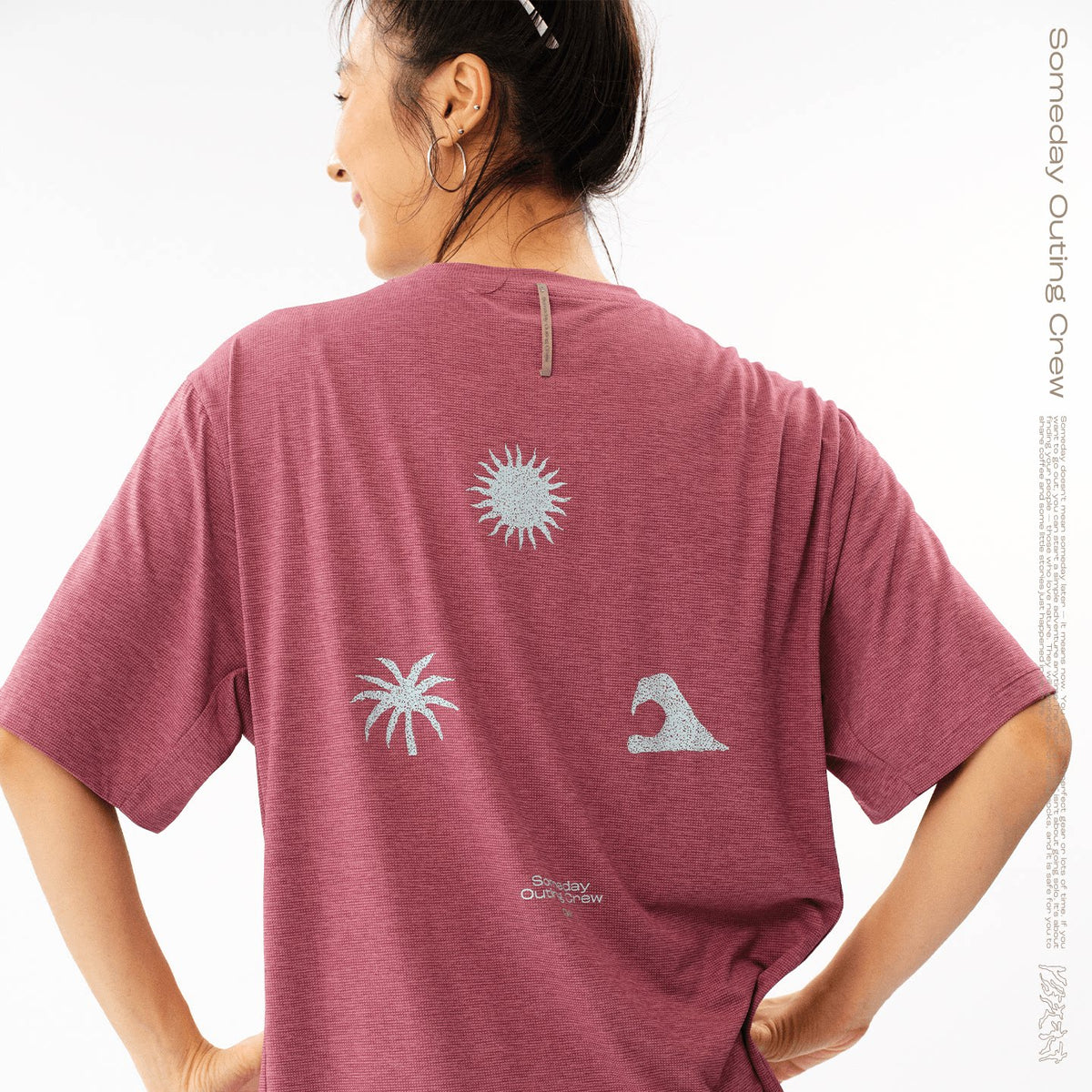 SOC Yiri Tongtu Series 7A Antibacterial Quick-Dry T-shirt Crew Neck Back Print Top Lightweight Sports Short Sleeve Men's Clothing