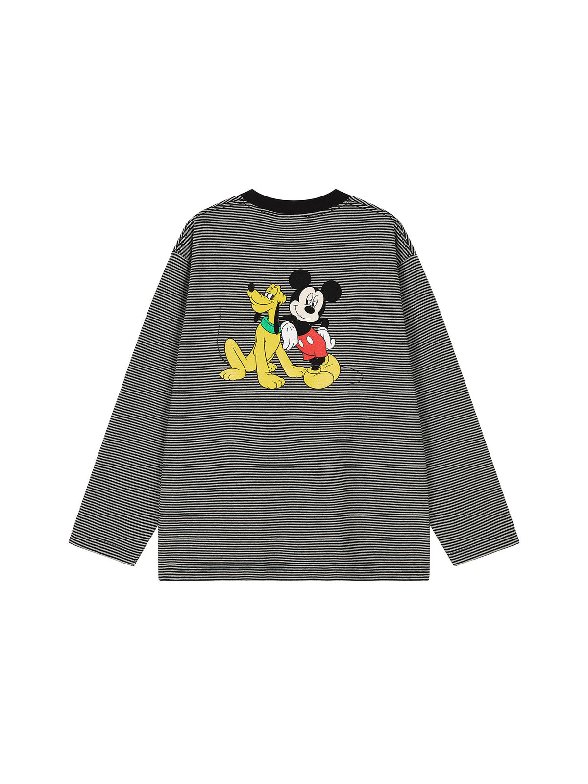 MondaySleepinClub & DISNEY collaboration series "Companion to Dream" printed striped long-sleeved T-shirt