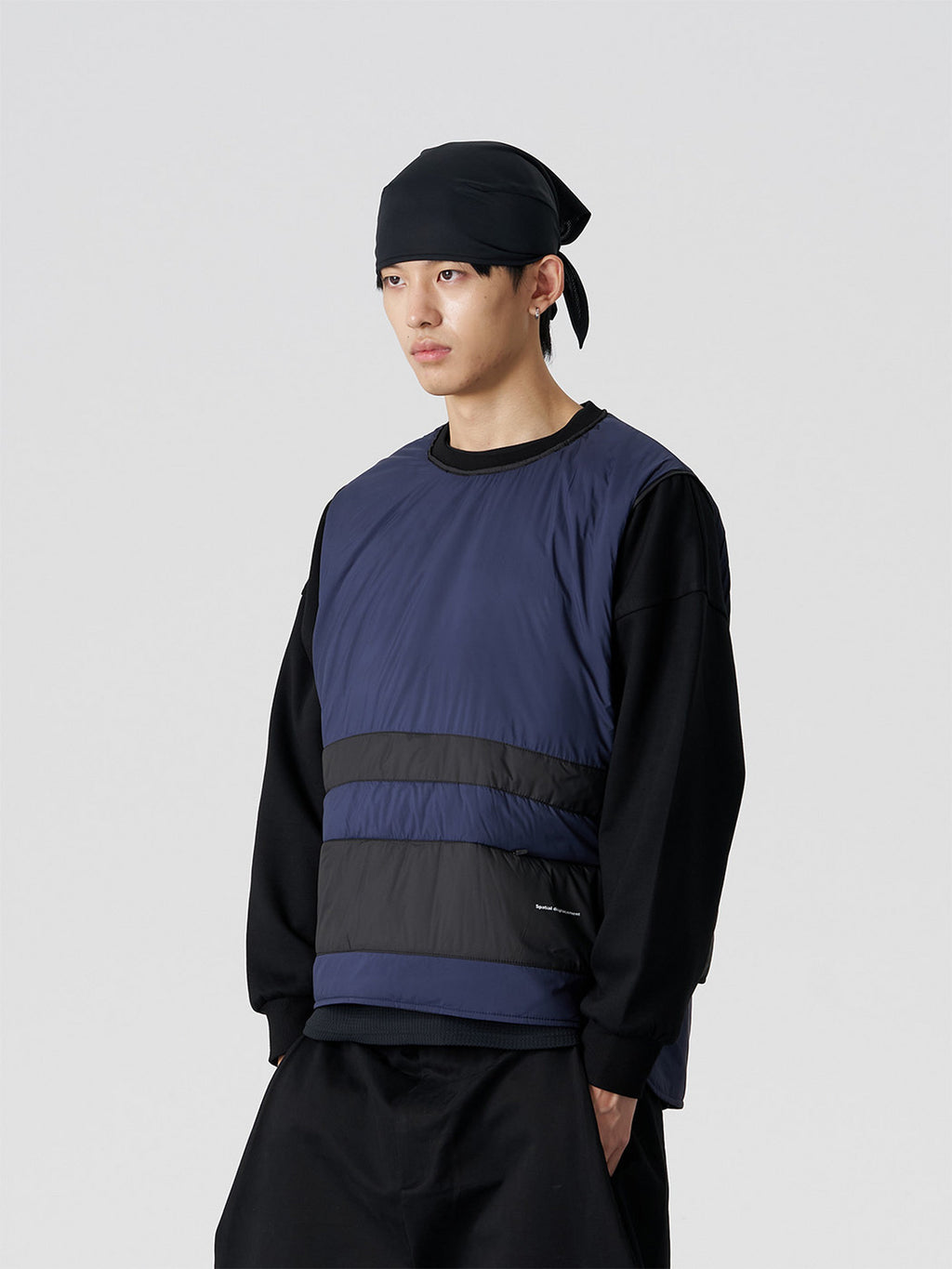 FMACM Men & Kuang 3M New Shirley Vest Patchwork Crew Neck Sweatshirt Loose Casual 2025 Autumn/Winter New Arrival
