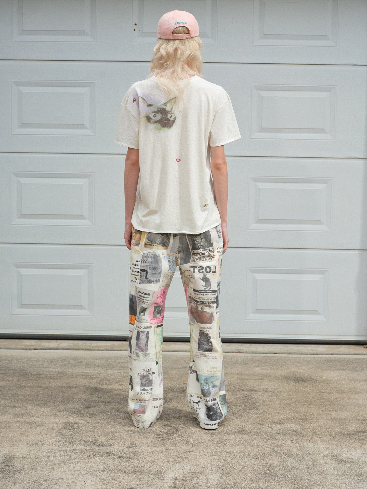 SONGAADON 26FW LOST CAT digital print jeans