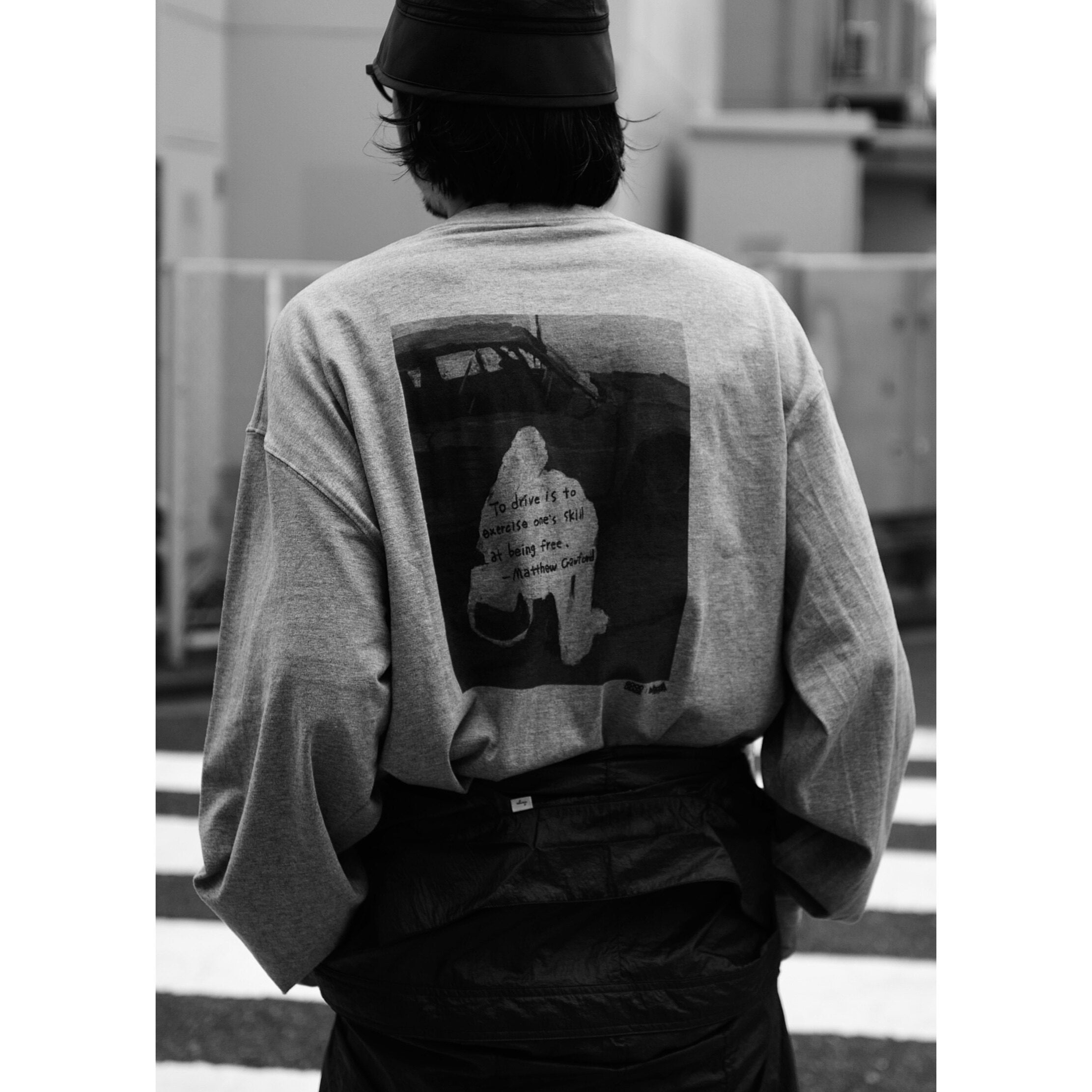 U.Sage x STRATOS "The Secret Grage" garage culture collection long-sleeve T-shirt