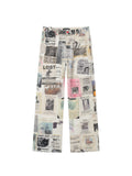 SONGAADON 26FW LOST CAT digital print jeans