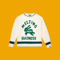 MeltingSadness spring couple knit basic logo jacquard crewneck sweater for a lazy look