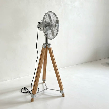 Vintage metal electric fan tripod home quiet standing fan air circulation fan nostalgic head shaker fan