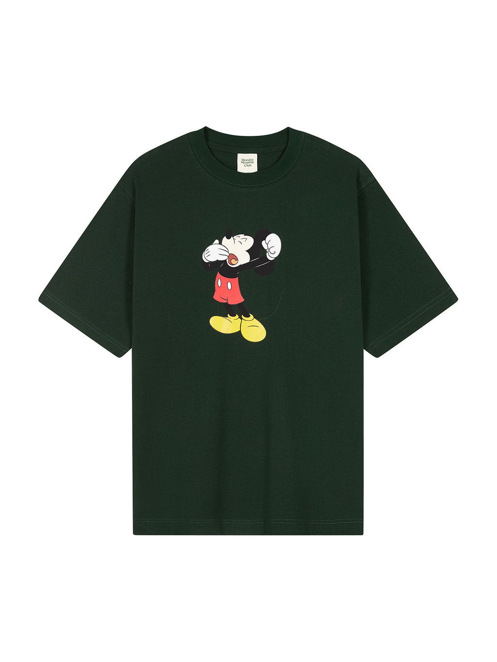 Monday Sleeping Club & DISNEY collaboration collection "Sleepy Mickey" printed short-sleeve T-shirt
