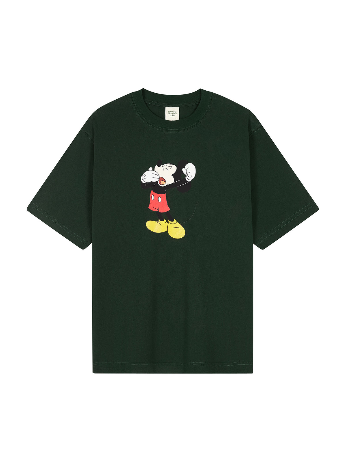 Monday Sleeping Club & DISNEY collaboration collection "Sleepy Mickey" printed short-sleeve T-shirt