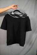 Stitched Scarf Tee Black