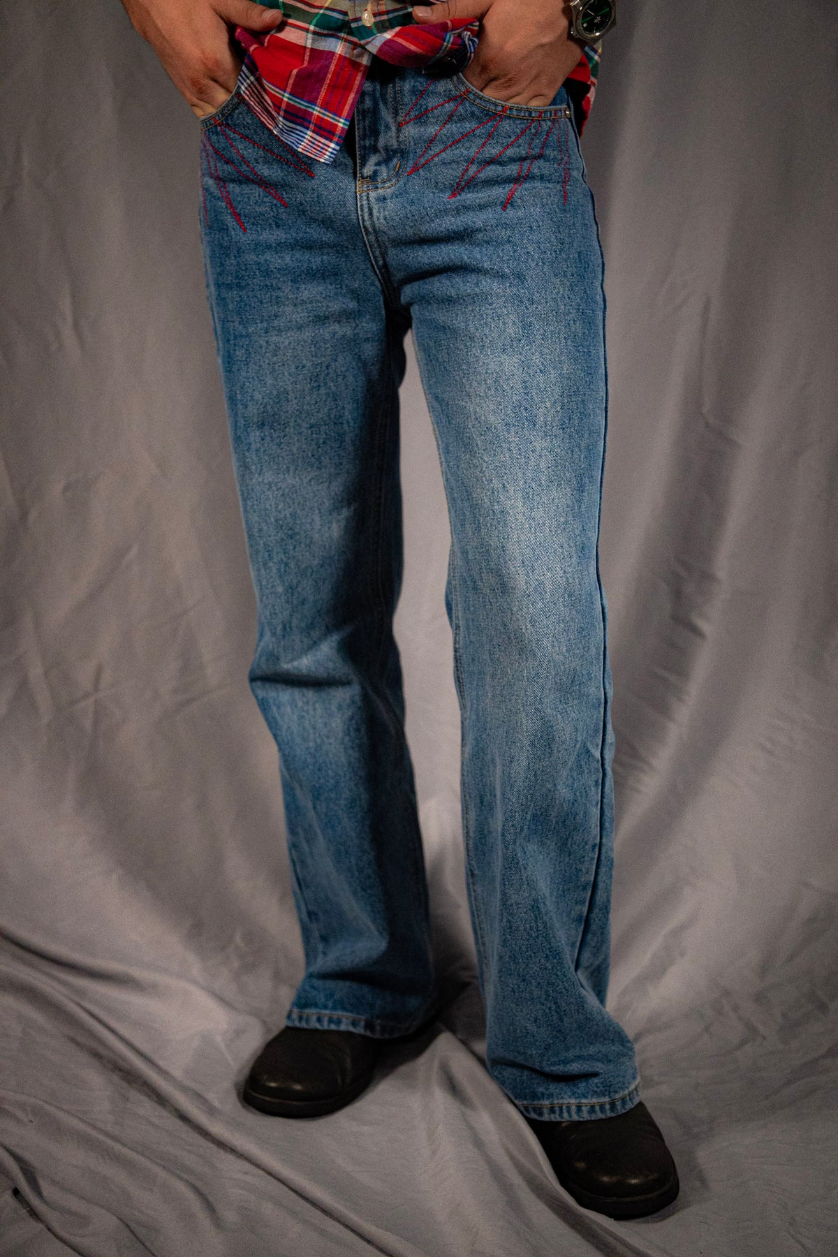 "Hands" Flared Jeans